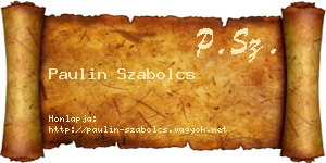 Paulin Szabolcs névjegykártya